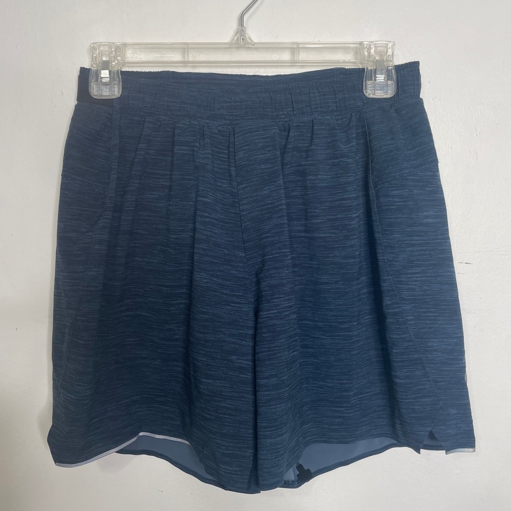 Lululemon Surge Short 6" Lined Mens Blue Space Dye Running Training Shorts Small